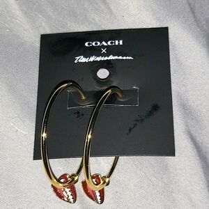 NWT NEVER WORN TOM W COACH EARRINGS